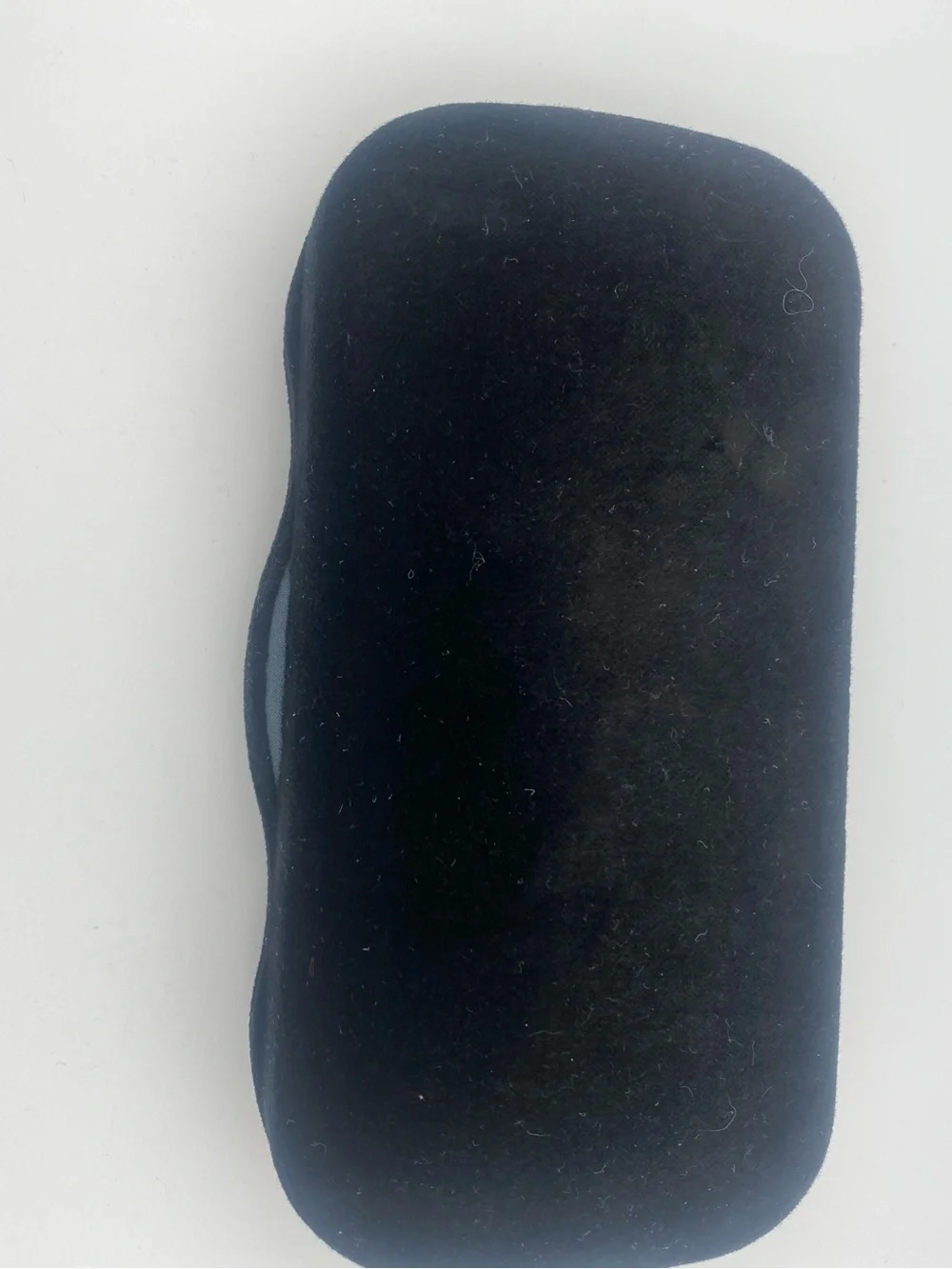 Gucci Black Exterior Sunglass Case with Light Blue Interior and Cloth